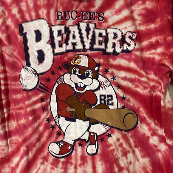 Buc-ee's Red Tie-Dye Women's Short Sleeve Tee - Picture 2 of 7